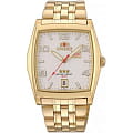 Orient Orient EMBB001W (FEMBB001W)  FEMBB001W механические мужские часы  белый циферблат, браслет  — вид спереди