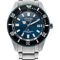 Citizen Citizen Promaster NB6026-56L  NB6026-56L механические мужские часы  синий циферблат, браслет титановый — вид спереди
