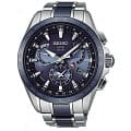 Seiko Seiko Astron GPS Solar SSE043J1  SSE043J1  мужские часы  синий циферблат, браслет  — вид спереди