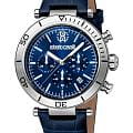 Roberto Cavalli Roberto Cavalli Ritmo RC5G128L0025  RC5G128L0025 кварцевые мужские часы синий циферблат, браслет кожаный — вид спереди