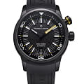 Maurice Lacroix Maurice Lacroix Pontos S Diver PT6248-DLB00-330-2  PT6248-DLB00-330-2 механические мужские часы черный циферблат, браслет каучук — вид спереди