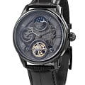 Earnshaw Earnshaw Longitude ES-8063-03  ES-8063-03 механические мужские часы  черный циферблат, браслет кожаный — вид спереди