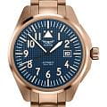 Aviator Aviator Airacobra V.3.39.2.335.5  V.3.39.2.335.5 механические мужские часы  синий циферблат, браслет нержавеющая сталь с pvd-покрытием — вид спереди