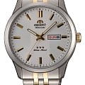 Orient Orient 3 Stars RA-AB0012S  RA-AB0012S механические мужские часы  белый циферблат, браслет сталь c pvd покрытием — вид спереди