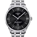 Tissot Tissot Chemin des Tourelles Powermatic 80 T099.407.11.058.00 Chemin des Tourelles T0994071105800 механические мужские часы  черный циферблат, браслет нержавеющая сталь — вид спереди