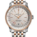 Breitling Breitling Navitimer Automatic 38 U17325211G1U1  U17325211G1U1 механические мужские часы  серебристый циферблат, браслет нержавеющая сталь + золото 18к — вид спереди