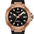Tissot Tissot T-Race Powermatic 80 T141.807.37.051.00 T Race T1418073705100 механические мужские часы  черный циферблат, браслет тканевый — вид спереди