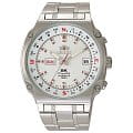 Orient Orient EM5H003W (FEM5H003W)  FEM5H003W механические мужские часы  белый циферблат, браслет  — вид спереди