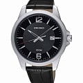Seiko Seiko Promo SUR251P1  SUR251P1 кварцевые мужские часы  черный циферблат, браслет кожаный — вид спереди