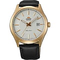 Orient Orient ER2C003W (FER2C003W)  FER2C003W механические мужские часы  белый циферблат, браслет кожа + текстиль — вид спереди