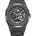 D1 Milano D1 Milano Skeleton SKBJ05  SKBJ05 механические мужские часы  черный циферблат, браслет нержавеющая сталь с pvd-покрытием — вид спереди