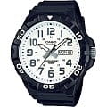 Casio Casio Illuminator MRW-210H-7A  MRW-210H-7A кварцевые мужские часы  белый циферблат, браслет  — вид спереди