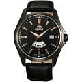 Orient Orient FN02001B (FFN02001B)  FFN02001B механические мужские часы  черный циферблат, браслет кожа + текстиль — вид спереди