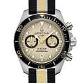 Certina Certina DS Action Diver Chrono C032.827.18.271.00  C0328271827100 механические мужские часы  бежевый циферблат, браслет тканевый — вид спереди
