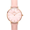 Daniel Wellington Daniel Wellington Petite Unitone DW00100511  DW00100511 кварцевые женские часы  розовый циферблат, браслет сталь c pvd покрытием — вид спереди