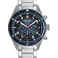 Swiss Military Hanowa Swiss Military Hanowa Greyhound SMWGI0003804  SMWGI0003804 кварцевые мужские часы  черный циферблат, браслет нержавеющая сталь — вид спереди