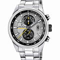 Festina Festina Timeless Chrono F20694/4  F20694/4 кварцевые мужские часы  серебристый циферблат, браслет нержавеющая сталь — вид спереди