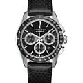 Hamilton Hamilton Jazzmaster Performer Auto Chrono H36606730  H36606730 механические мужские часы  черный циферблат, браслет кожаный — вид спереди