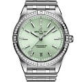 Breitling Breitling Chronomat Automatic 36 A10380591L1A1  A10380591L1A1 механические женские часы  зеленый циферблат, браслет нержавеющая сталь — вид спереди