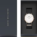 Daniel Wellington Daniel Wellington Classic Cornwall DW00100257 кварцевые женские часы часы, крупный план белый циферблат
