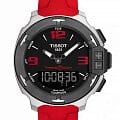 Tissot Tissot T-Race Touch T081.420.17.057.03 T Race T0814201705703 кварцевые мужские часы  черный циферблат, браслет каучук — вид спереди