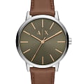 Armani Exchange Armani Exchange AX2708  AX2708 кварцевые мужские часы  зеленый циферблат, браслет кожаный — вид спереди