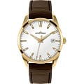 Jacques Lemans Jacques Lemans 1-1769E  1-1769E кварцевые мужские часы  белый циферблат, браслет кожаный — вид спереди