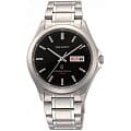 Orient Orient UG0Q009B (FUG0Q009B)  FUG0Q009B автокварц (кинетик) мужские часы  черный циферблат, браслет 18-каратное желтое золото — вид спереди
