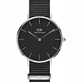 Daniel Wellington Daniel Wellington Petite Cornwall DW00100216  DW00100216 кварцевые женские часы  черный циферблат, браслет нейлон — вид спереди