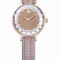 Swarovski Swarovski Octea Nova 5649999  5649999 кварцевые женские часы  бежевый циферблат, браслет кожаный — вид спереди