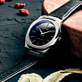 D1 Milano D1 Milano Ultra Thin UTLJ01 кварцевые мужские часы часы, крупный план черный циферблат