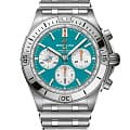Breitling Breitling Chronomat B01 42 NFL Miami Dolphins Edition AB01342B1L2A1  AB01342B1L2A1 механические мужские часы  бирюзовый циферблат, браслет нержавеющая сталь — вид спереди