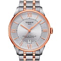 Tissot Tissot Chemin des Tourelles Powermatic 80 T099.407.22.038.01 Chemin des Tourelles T0994072203801 механические мужские часы  серебристый циферблат, браслет сталь c pvd покрытием — вид спереди