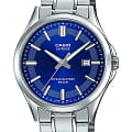 Casio Casio Collection MTS-100D-2A  MTS-100D-2A кварцевые мужские часы  синий циферблат, браслет нержавеющая сталь — вид спереди