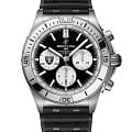 Breitling Breitling Chronomat B01 42 NFL Las Vegas Raiders Edition AB01342B1B1S1  AB01342B1B1S1 механические мужские часы  голубой циферблат, браслет каучук — вид спереди