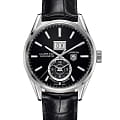 TAG Heuer TAG Heuer Carrera WAR5010.FC6266  WAR5010.FC6266 механические мужские часы  черный циферблат, браслет кожаный — вид спереди