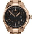 Aviator Aviator Airacobra 43 Type A V.1.38.2.316.5  V.1.38.2.316.5 кварцевые мужские часы  черный циферблат, браслет нержавеющая сталь с pvd-покрытием — вид спереди