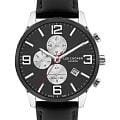 Lee Cooper Lee Cooper LC07713.351  LC07713.351 кварцевые мужские часы  черный циферблат, браслет кожаный — вид спереди