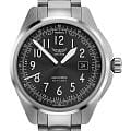 Aviator Aviator Airacobra 43 Type B V.1.38.0.322.5  V.1.38.0.322.5 кварцевые мужские часы  черный циферблат, браслет нержавеющая сталь — вид спереди