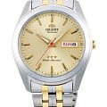 Orient Orient RA-AB0030G19  RA-AB0030G19 механические мужские часы  золотой циферблат, браслет сталь c pvd покрытием — вид спереди