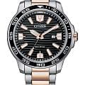 Citizen Citizen AW1524-84E  AW1524-84E кварцевые мужские часы  черный циферблат, браслет нержавеющая сталь с pvd-покрытием — вид спереди