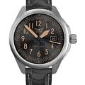 Aviator Aviator Airacobra V.1.38.0.323.4  V.1.38.0.323.4 кварцевые мужские часы  черный циферблат, браслет кожаный — вид спереди