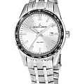 Jacques Lemans Jacques Lemans 1-2022H  1-2022H кварцевые мужские часы  серебристый циферблат, браслет нержавеющая сталь — вид спереди