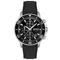 Hugo Boss Hugo Boss Admiral HB1513912  HB1513912 кварцевые мужские часы  черный циферблат, браслет силикон — вид спереди