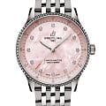 Breitling Breitling Navitimer Automatic 32 A77320D91K1A1  A77320D91K1A1 механические мужские часы  розовый циферблат, браслет нержавеющая сталь — вид спереди