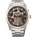 Orient Orient FX01002T (FFX01002T)  FFX01002T механические мужские часы  коричневый циферблат, браслет  — вид спереди