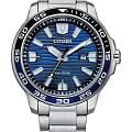 Citizen Citizen AW1525-81L  AW1525-81L кварцевые мужские часы  синий циферблат, браслет нержавеющая сталь — вид спереди
