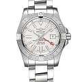 Breitling Breitling Avenger II GMT A32390111G1A1  A32390111G1A1 механические мужские часы серебристый циферблат, браслет нержавеющая сталь — вид спереди