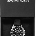 Jacques Lemans Jacques Lemans Sport 1-2091A  австрийские мужские часы на браслете кожаный боковой вид