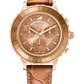 Swarovski Swarovski Octea Lux Chrono 5632260  5632260 кварцевые женские часы  коричневый циферблат, браслет кожаный — вид спереди